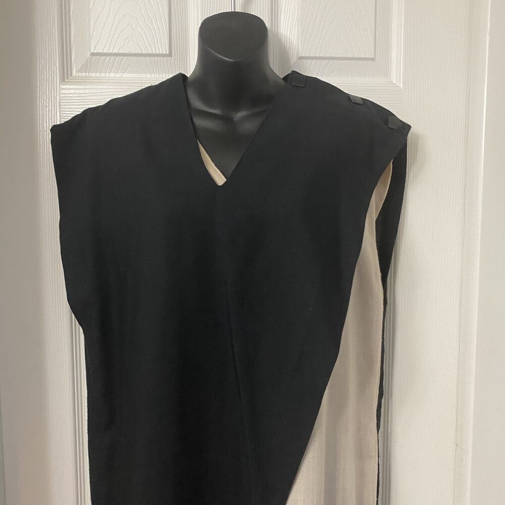Vintage 70 Ms Sugar Dress Midi 12 Sheath Color Block Linen Blend Layer LagenLook